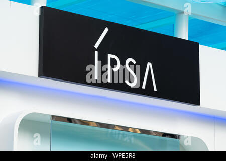 Shanghai, Shanghai, Chine. Sep 7, 2019. Marque de cosmétiques japonais vu le logo de l'AISP à Shanghai. Credit : SOPA Images/ZUMA/Alamy Fil Live News Banque D'Images