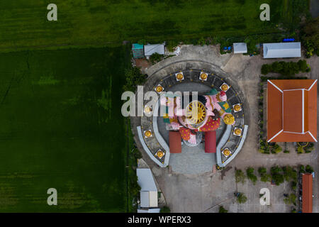 Vue aérienne de l'idole de Ganesha temple consacré par la Thaïlande. religion. Banque D'Images