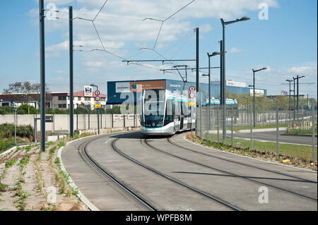 Paris, Tramway Villejuif - Rungis - Orly - Athis-Mons, T7 Banque D'Images