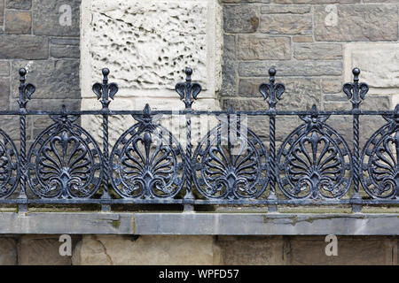 Sur la photo : Detial de l'avant de l'ancien poste de police à Aberystwyth, Pays de Galles, Royaume-Uni. Le mercredi 28 août 2019 Re : Ouvert 1866, construite par l'Hafod Hotel Banque D'Images