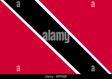 Trinité-et-Tobago un background illustration drapeau diagonale rouge blanc noir Banque D'Images