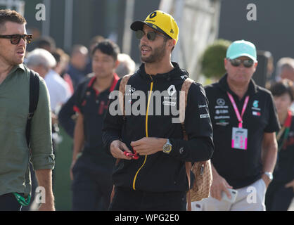 Monza, Italie - Septembre 07, 2019 : FIA Formula One World Championship, Grand Prix d'Italie avec Daniel Ricciardo, Renault F1 Team | dans le monde entier Banque D'Images