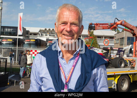 Monza, Italie - 08 septembre 2019 : FIA Formula One World Championship, Grand Prix d'Italie avec Christian Danner, commentateur TV RTL Television et pilote de course dans le monde entier d'utilisation | Banque D'Images