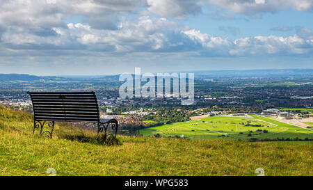 Hippodrome de Cheltenham et Cheltenham Spa de Cleeve Hill, Gloucestershire, Angleterre Banque D'Images