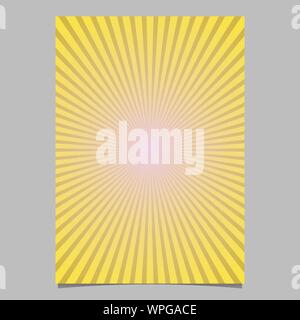 Abstrait géométrique Modèle de brochure sun burst - gradient vector background page design avec des lignes radiales Illustration de Vecteur