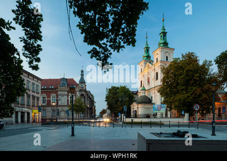 Soirée à l'église St Florian à Cracovie, Pologne. Banque D'Images
