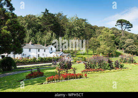 Le patrimoine historique Trenance Cottages en Trenance Park à Newquay en Cornouailles. Banque D'Images