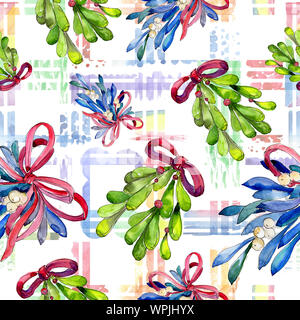 Maison de vacances hiver noël symbole dans un style aquarelle isolés. Noël Aquarelle transparente transparente motif. Banque D'Images