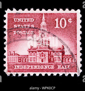 Timbres des États-Unis - Independence Hall (1753), Philadelphie Banque D'Images