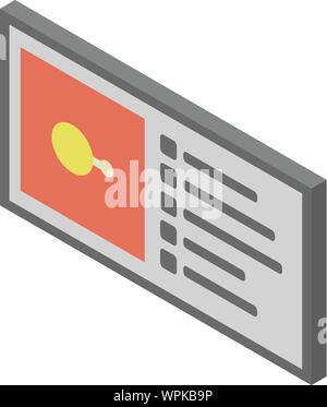 La lumière, l'icône du menu style isométrique Illustration de Vecteur