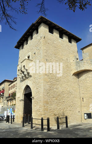 Porte de St François, Porta San Francesco, Saint-Marin, l'Europe Banque D'Images