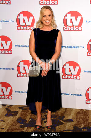 Jayne Torvill participant à la TV Choice Awards s'est tenue à l'hôtel Hilton, Park Lane, London. Banque D'Images