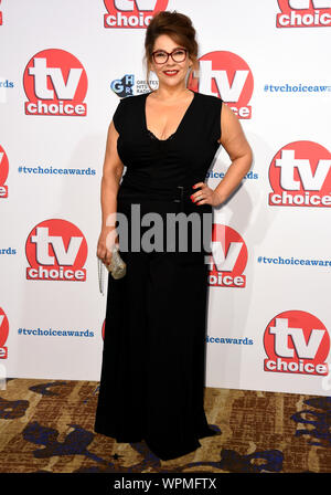 Nicole Barber-Lane participant à la TV Choice Awards s'est tenue à l'hôtel Hilton, Park Lane, London. Banque D'Images