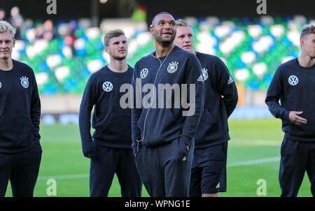 Belfast, Royaume-Uni. 09Th Sep 2019. Belfast, Grossbritannien. 09Th Sep 2019. firo : 09.09.2019 Football : Football Euro, Euro Qualification : l'Irlande du Nord - Allemagne Jonathan Tah | utilisée dans le monde entier : dpa Crédit/Alamy Live News Banque D'Images