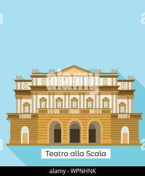 Teatro alla Scala de Milan. Télévision illustration de la Scala de Milan l'icône vecteur pour la conception web Illustration de Vecteur