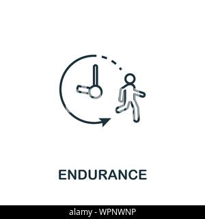 L'icône d'endurance. Contours minces style design à partir de la collection d'icônes de remise en forme. Pour l'icône d'Endurance créatif web design, applications, logiciels, l'utilisation d'impression Illustration de Vecteur
