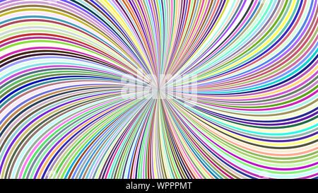 Abstract spiral hypnotique multicolores fond de rayure - vecteur conception incurvée ray burst Illustration de Vecteur