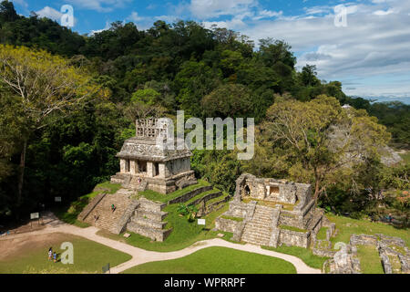 Site archéologique maya de Palenque, Chiapas, Mexique Banque D'Images