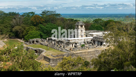 Site archéologique maya de Palenque, Chiapas, Mexique Banque D'Images