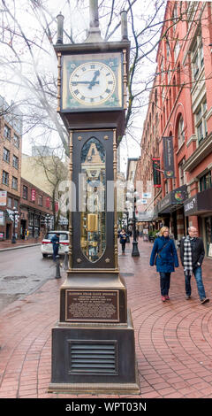 Réveil gaz Gastown, Vancouver, Canada Banque D'Images