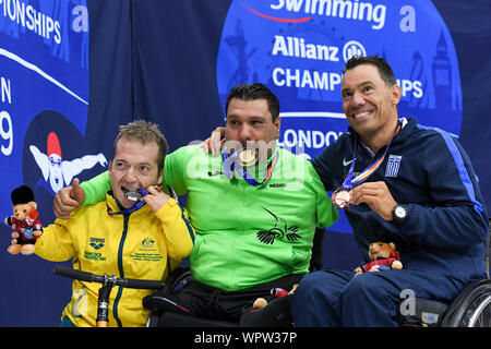 Londres, Royaume-Uni. 09Th Sep 2019. Au cours de 2019 Para natation Championnats du monde Allianz - Jour 1 finales au Centre aquatique de Londres lundi, 09 septembre 2019. Londres en Angleterre. Credit : Taka G Wu/Alamy Live News Banque D'Images
