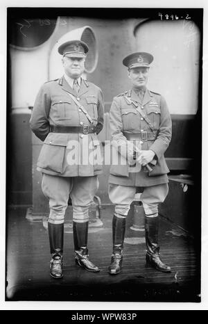 Le major-général sir H. Thornton & Gen. Critchley Banque D'Images