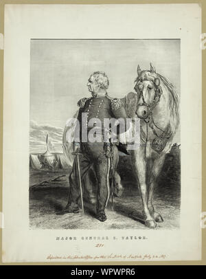 Le général Z. Taylor Résumé : un long article portrait d'un héros de la guerre mexicaine Zachary Taylor. Bien que publié en 1847, cette affiche les moyennes woodcut est sans doute destiné à la campagne présidentielle américaine de 1848 à l'esprit. Banque D'Images