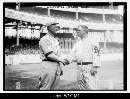 Harry gestionnaires Wolverton, New York, AL & John McGraw, New York NL (baseball) Banque D'Images