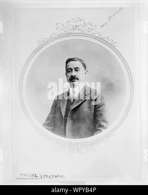 Manuel Earnshaw, commissaire résident des Philippines, half-length portrait, face à l'avant Banque D'Images