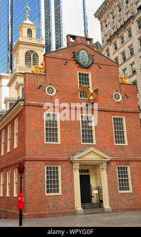 Old State House au centre-ville de Boston, Massachusetts, USA Banque D'Images