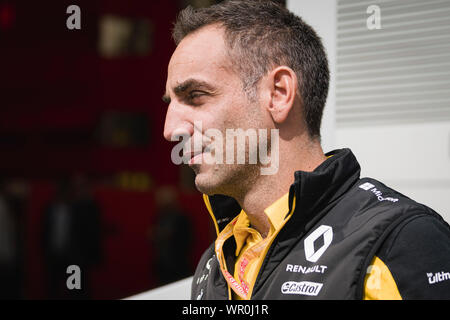 Monza, Italie. 07Th Nov, 2019. Cyril Abiteboul, Renault Sport F1 Team, Team principal au cours de la troisième session de la pratique de l'Italien Grand Prix de F1 à l'Autodromo Nazionale di Monza. Credit : SOPA/Alamy Images Limited Live News Banque D'Images