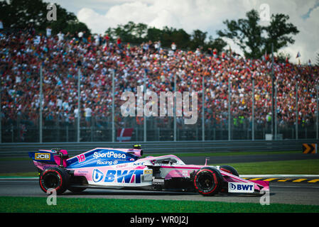 Monza, Italie. 07Th Nov, 2019. SportPesa Point course F1 Team pilote canadien fait concurrence au cours de la promenade Lance séance de qualifications de l'Italian Grand Prix de F1 à l'Autodromo Nazionale di Monza. Credit : SOPA/Alamy Images Limited Live News Banque D'Images