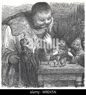 Gustave doré. Gargantua. Éducation Banque D'Images