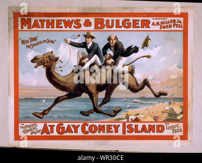 Mathews & Bulger dans le poli pièce comique, à Coney Island gay par Levin C. Tees. Banque D'Images