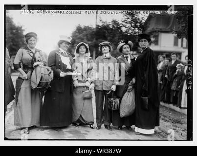 Maude Osbury, Mme Collins, Olive Schultz, Mme Keene, Sadie et Mme Miller Banque D'Images