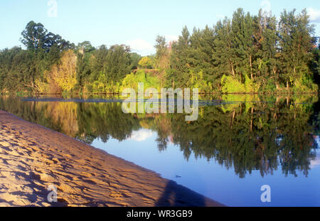 Estran ET PLAGE DE LA RIVIÈRE HAWKESBURY À WINDSOR, NEW SOUTH WALES, AUSTRALIA Banque D'Images