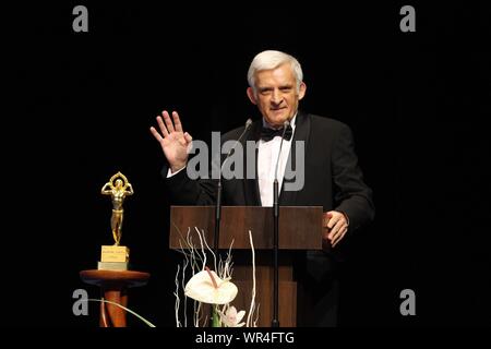 Business Centre Club gala. 16 01 2010 Varsovie, Pologne. Sur la photo : Jerzy Buzek Banque D'Images