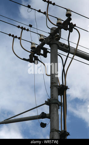 Close up of electrical power cables, Afrique du Sud Banque D'Images