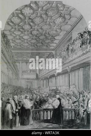 Princesse Royale Prince Frederick William Prussia mer Chapelle Royale St James's 1858 Banque D'Images