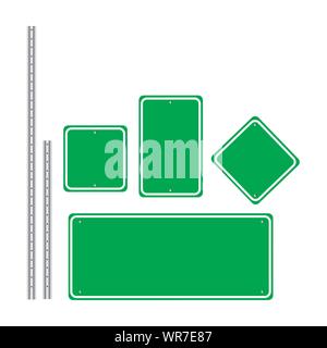 panneau de signalisation vert Illustration de Vecteur