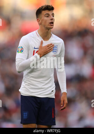 Mount Mason de l'Angleterre lors de ses débuts - Angleterre v de la Bulgarie, de l'UEFA Euro 2020 Qualifications - Groupe A, le Stade de Wembley, Londres, UK - 7 septembre 2019 Editorial Utilisez uniquement Banque D'Images