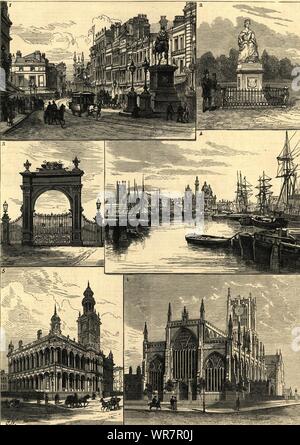 Coque : Marché Park Gate Princess Dock de ville Lowgate Sainte Trinité 1881 Banque D'Images