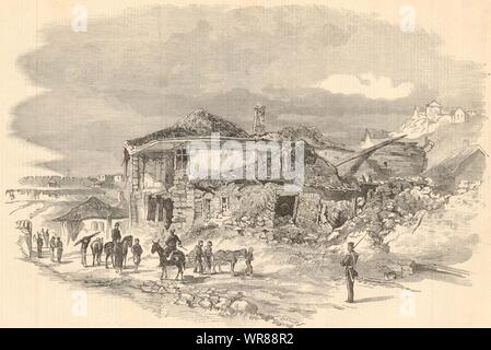 Entrée de Sébastopol, à partir de la route de Vorontsov. Guerre de Crimée 1855 ILN imprimer Banque D'Images