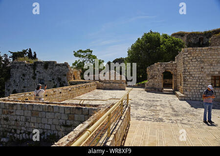 La demeure du 12ème siècle la forteresse des croisés de Yehiam (Gidin ou Jiddin). Galilée occidentale, Israël Banque D'Images