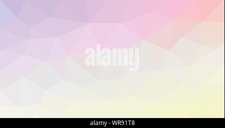Violet clair à jaune faible gradient poly résumé fond, collé pour un ratio de 4K DCI. Configuration des couleurs douces formes triangle allant de rose à Illustration de Vecteur