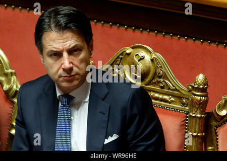 Rome, Italie. 10 Sep, 2019. Giuseppe Conte Rome le 10 septembre 2019. Sénat. Discussion et vote de confiance au nouveau gouvernement. Foto Samantha Zucchi Insidefoto insidefoto Crédit : srl/Alamy Live News Banque D'Images