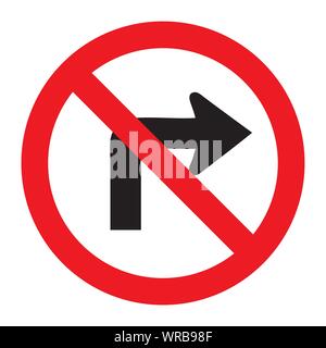 Tournez à droite à gauche sign vector Illustration de Vecteur