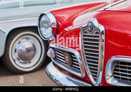 Vintage red car Alfa Romeo Giulietta Sprint Banque D'Images