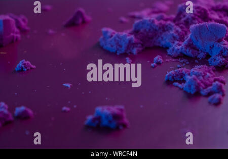 Macro photo de couleur violette. sable paysage abstrait. Banque D'Images