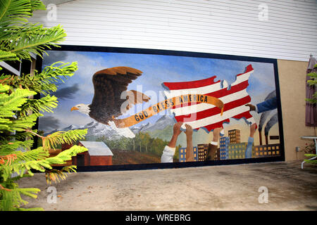 Ville de murales, Lake Placid en Floride,USA Banque D'Images